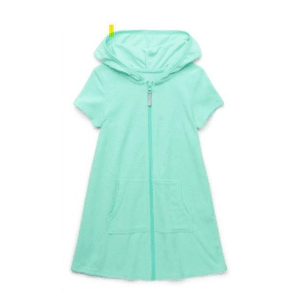 Wonder Nation Hooded Swim Coverup Young Girls MEDIUM 7/8